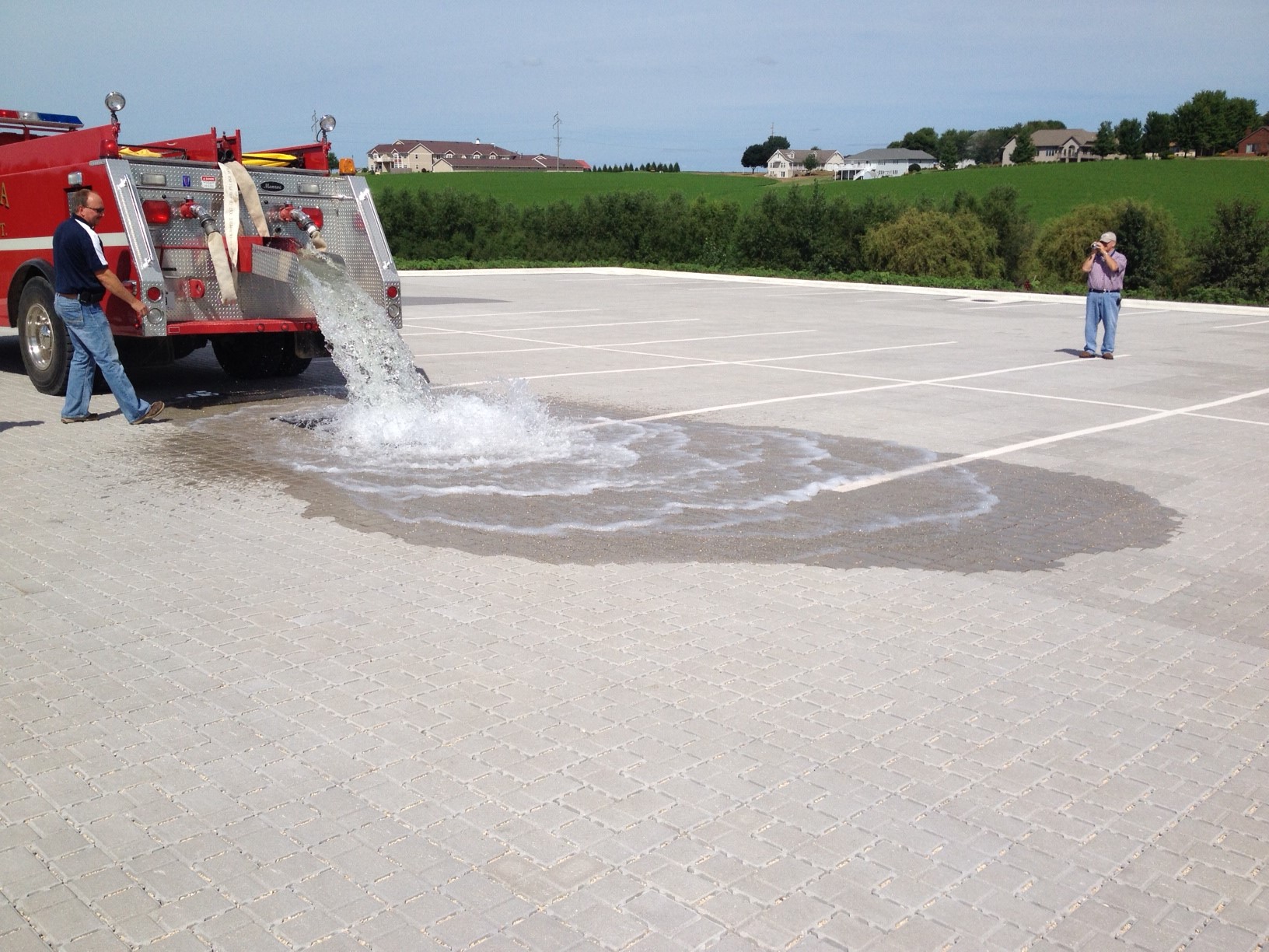 water-on-pavers